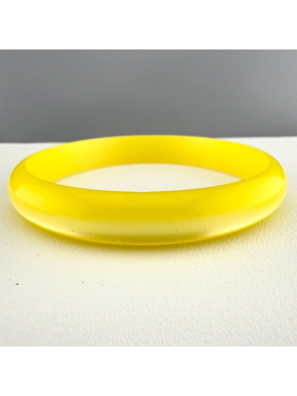 Vintage Bangle Bracelet Yellow Moonglow Acrylic Retro Neon Y2K MOD